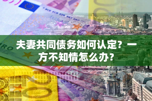 济南夫妻共同债务如何认定？一方不知情怎么办？