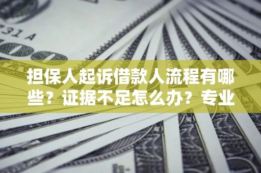 济南担保人起诉借款人流程有哪些？证据不足怎么办？专业律师解答