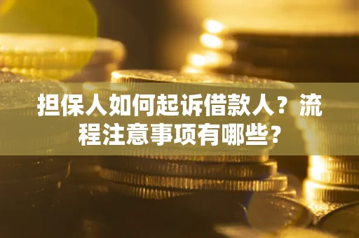 济南担保人如何起诉借款人？流程注意事项有哪些？